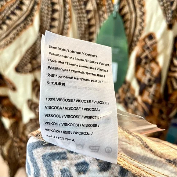 NEW Farm Rio Sand Yawanawa Vanahu Midi Dress Size XL - Picture 9 of 9